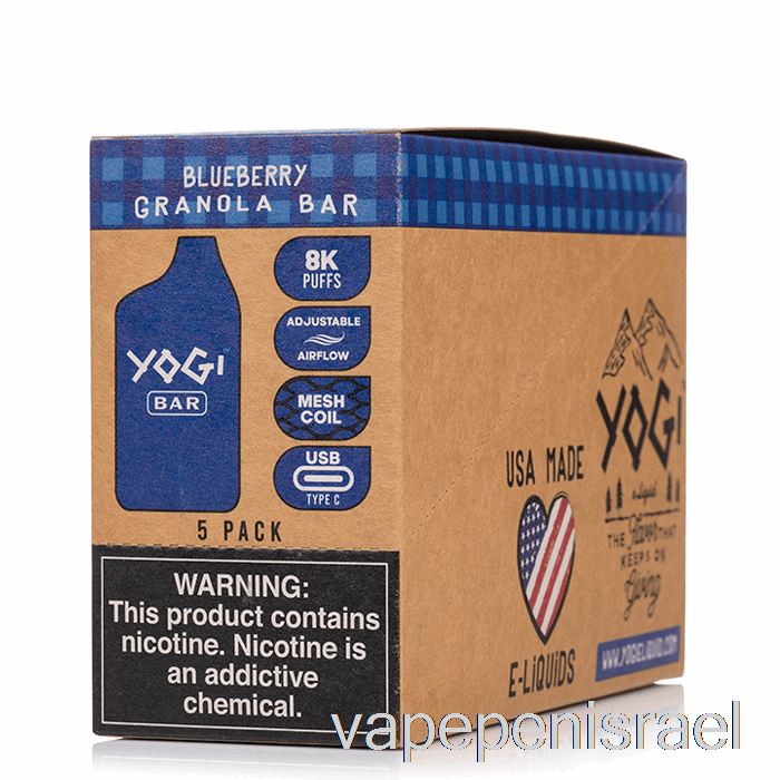 חד פעמי Vape Israel [5 חבילות] יוגי בר 8000 חד פעמי